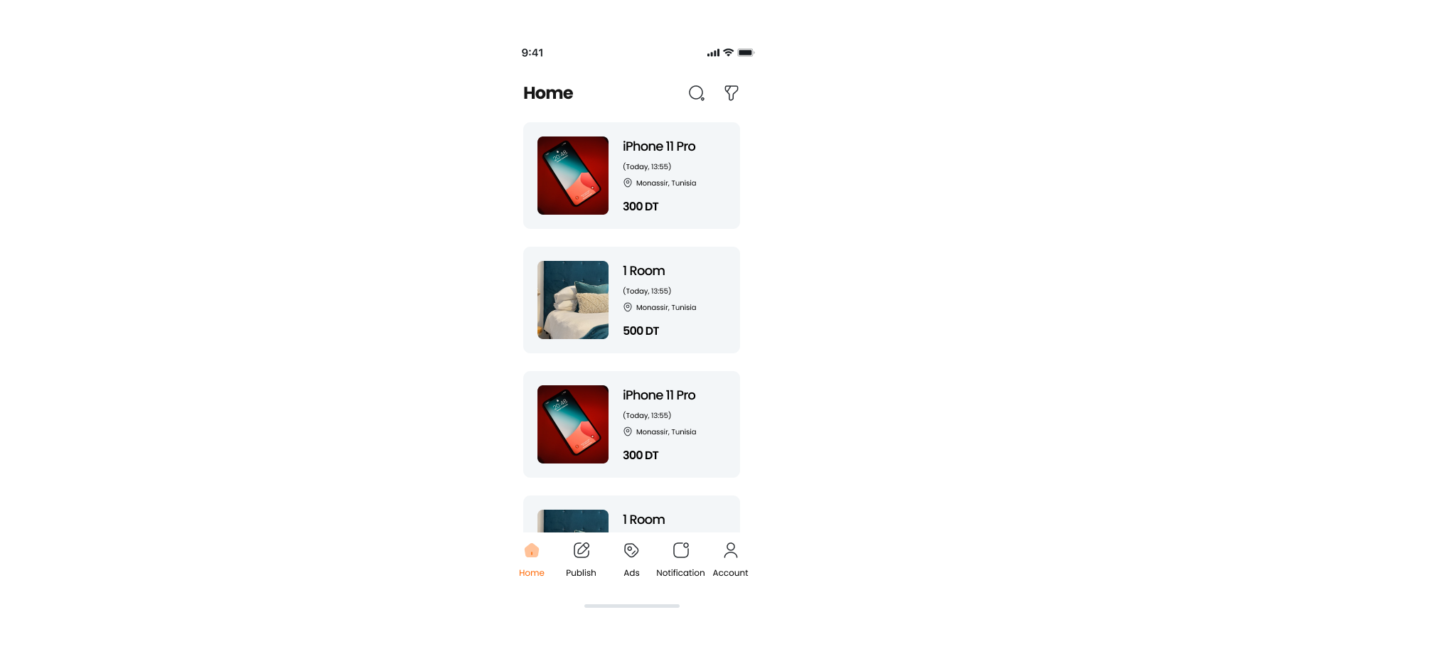 Application mobile afariat